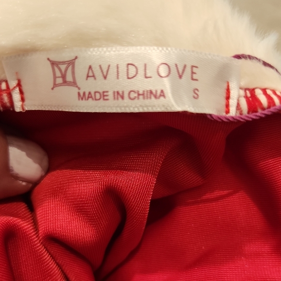 Red Velvet Christmas / Holiday / Santa Mini Dress Sz small - Picture 8 of 8